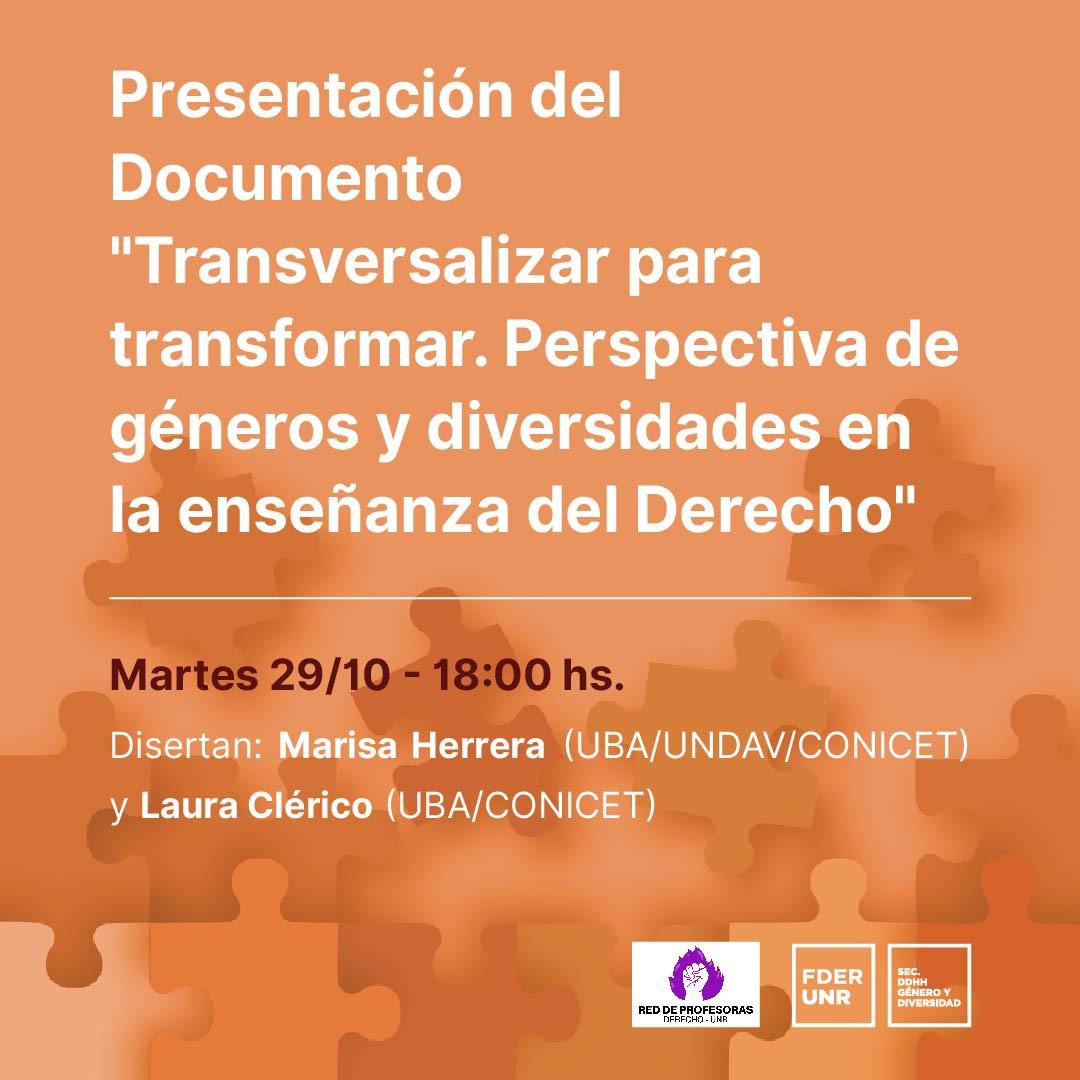 El Colegio invita a: Presentación del Documento Rector sobre Enseñanza del Derecho y Perspectiva de Géneros - 29/10/2024